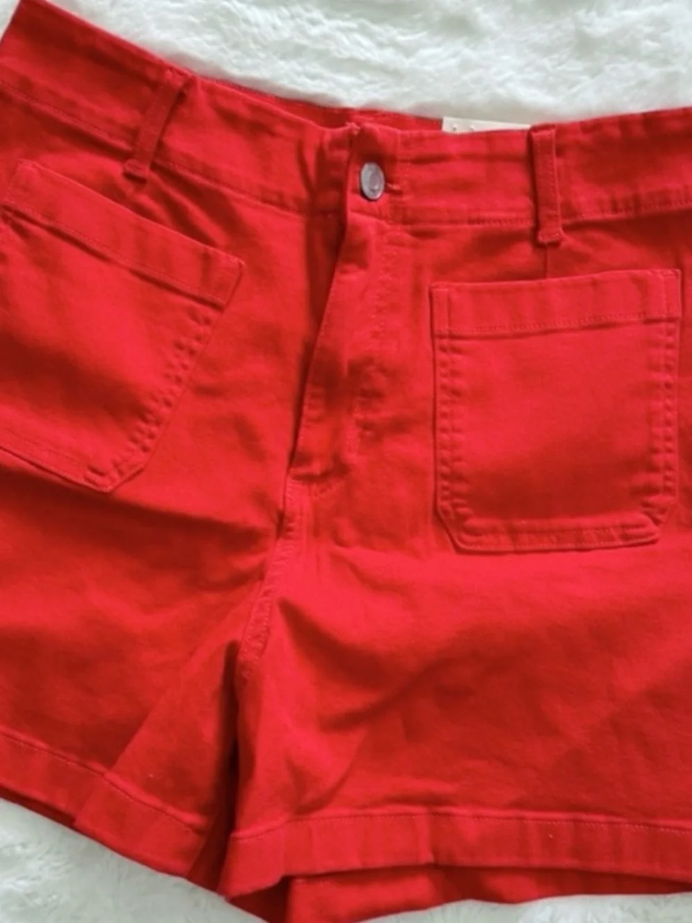 NWT LC Lauren Conrad Super High Rise Patch Pocket Shorts